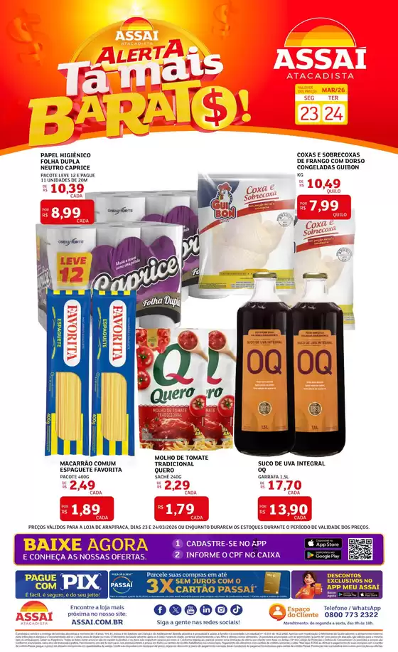 Catálogo Assaí Atacadista em Montes Claros | Encarte Assaí Atacadista 44966-75 | 2026-03-23T00:00:00.000Z - 2026-03-24T00:00:00.000Z