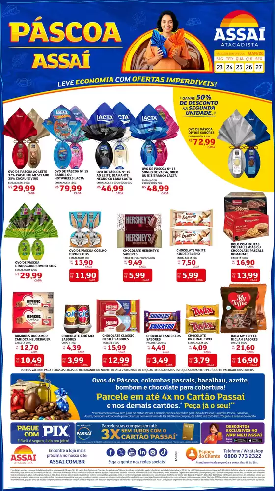 Catálogo Assaí Atacadista em Natal | Encarte Assaí Atacadista 45080-564 | 2026-03-23T00:00:00.000Z - 2026-03-27T00:00:00.000Z