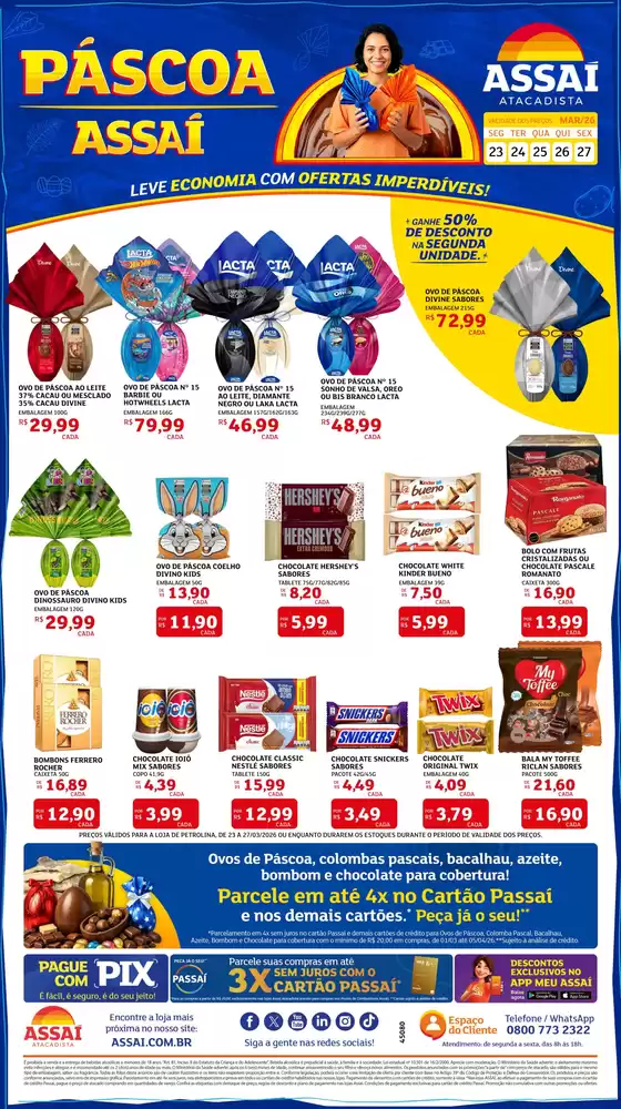 Catálogo Assaí Atacadista em Aracruz | Encarte Assaí Atacadista 45080-757 | 2026-03-23T00:00:00.000Z - 2026-03-27T00:00:00.000Z