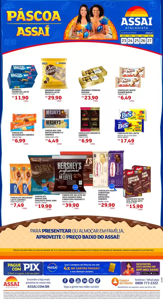 Catálogo Assaí Atacadista em Aracruz | Encarte Assaí Atacadista 44758-442 | 2026-03-23T00:00:00.000Z - 2026-03-27T00:00:00.000Z