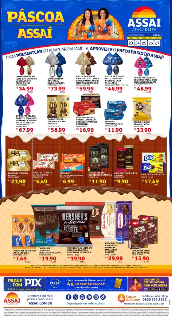 Catálogo Assaí Atacadista em Aracruz | Encarte Assaí Atacadista 44758-63 | 2026-03-23T00:00:00.000Z - 2026-03-27T00:00:00.000Z