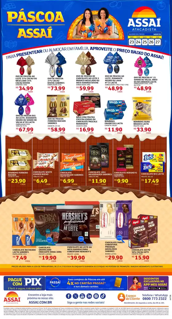 Catálogo Assaí Atacadista em Aracruz | Encarte Assaí Atacadista 44758-64 | 2026-03-23T00:00:00.000Z - 2026-03-27T00:00:00.000Z