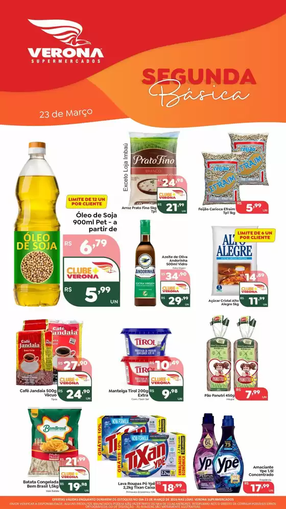 Catálogo Verona Supermercados em Dois Córregos | Ofertas exclusivas | 2026-03-23T00:00:00.000Z - 2026-03-23T00:00:00.000Z