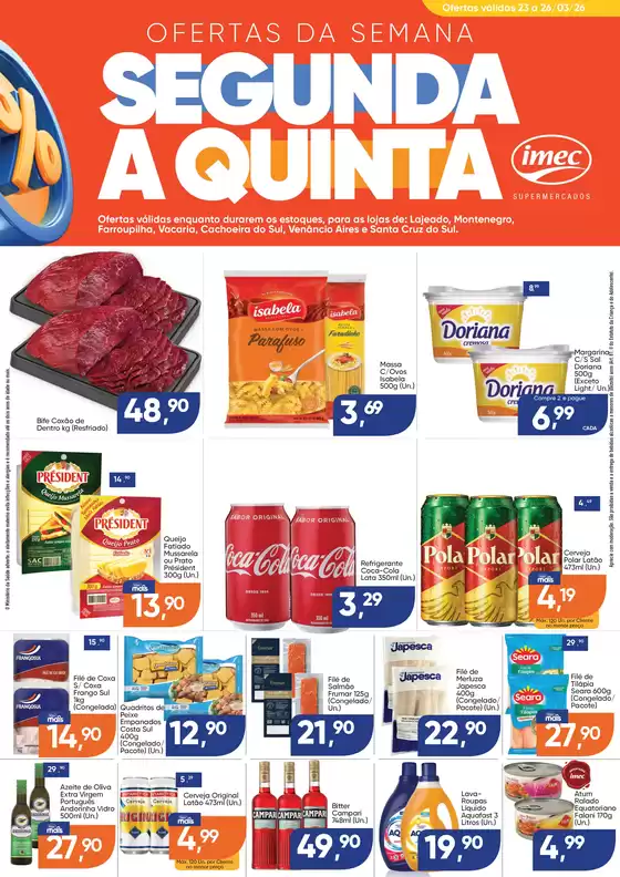 Catálogo Imec Supermercados | ALTA 14297 IMEC Ofertas da Semana Cluster A 23 a 260326 | 2026-03-23T00:00:00.000Z - 2026-03-26T00:00:00.000Z