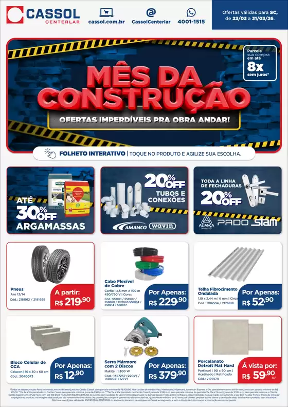 Catálogo Cassol em Rio de Janeiro | Encarte Cassol | 2026-03-23T00:00:00.000Z - 2026-03-31T00:00:00.000Z