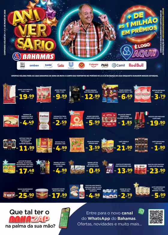 Catálogo Bahamas Supermercados em Salgado | Semanal Aniversário  | 2026-03-25T00:00:00.000Z - 2026-03-29T00:00:00.000Z