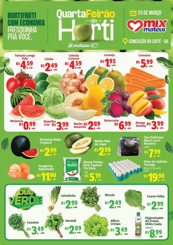 Catálogo Supermercados Mateus em Xanxerê | Quarta do Hort | 2026-03-24T00:00:00.000Z - 2026-03-25T00:00:00.000Z