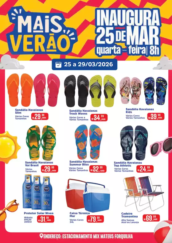 Catálogo Supermercados Mateus em Xanxerê | Inauguração Mais Verão | 2026-03-24T00:00:00.000Z - 2026-03-29T00:00:00.000Z