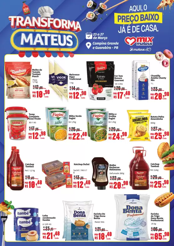 Catálogo Supermercados Mateus em Xanxerê | Show de Vendas | 2026-03-22T00:00:00.000Z - 2026-03-27T00:00:00.000Z