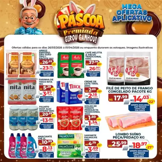 Catálogo Supermercados Tridico em São Paulo | Mega Ofertas Aplicativo | 2026-03-26T00:00:00.000Z - 2026-04-01T00:00:00.000Z