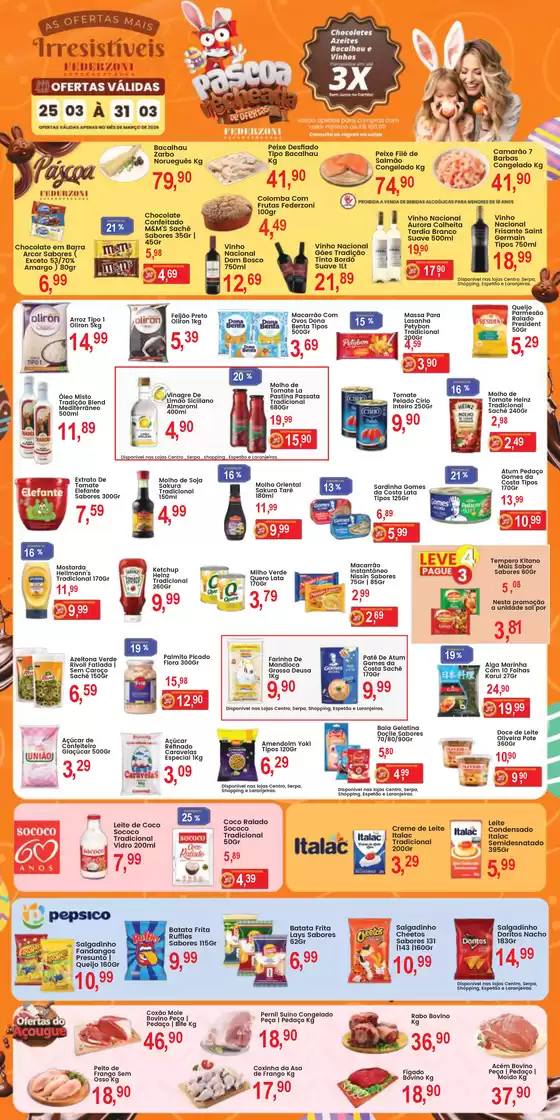 Catálogo Federzoni Supermercados em São Paulo | Páscoa | 2026-03-26T00:00:00.000Z - 2026-03-31T00:00:00.000Z