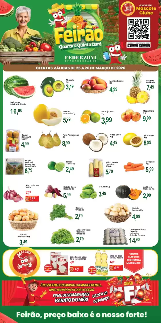 Catálogo Federzoni Supermercados em São Paulo | Feirão quarta e qunita tem | 2026-03-26T00:00:00.000Z - 2026-03-26T00:00:00.000Z