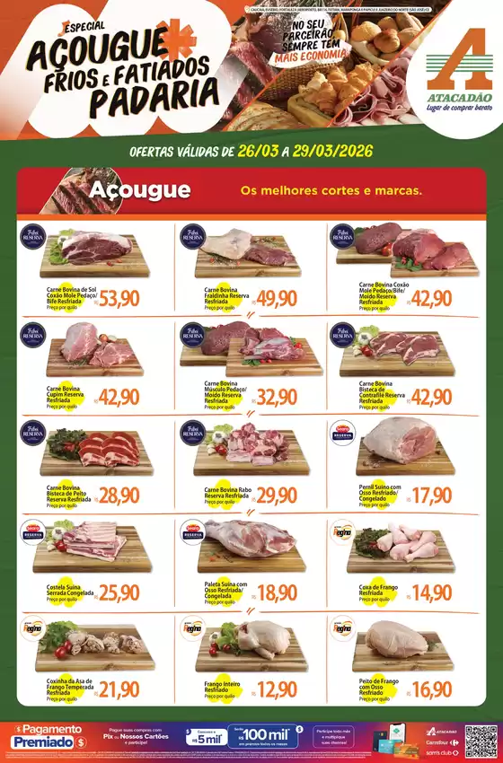 Catálogo Atacadão em Crateús | Atacadão - Açougue / Padaria / Frios e Fatiados | 2026-03-26T00:00:00.000Z - 2026-03-29T00:00:00.000Z