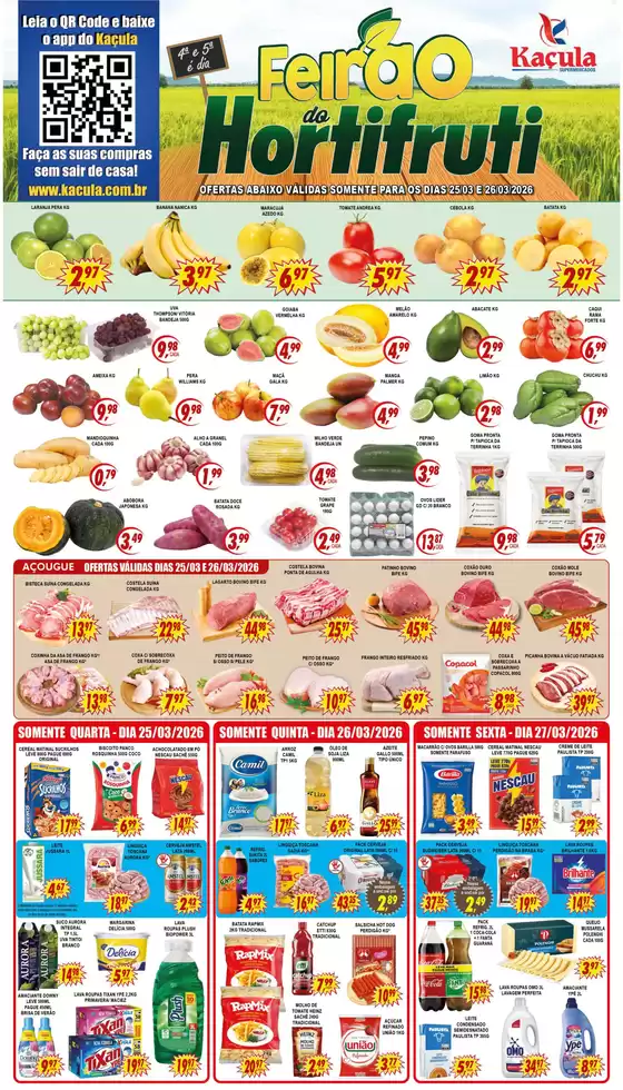 Catálogo Kaçula Supermercados em São Bernardo do Campo | Ofertas para caçadores de pechinchas | 2026-03-25T00:00:00.000Z - 2026-03-27T00:00:00.000Z