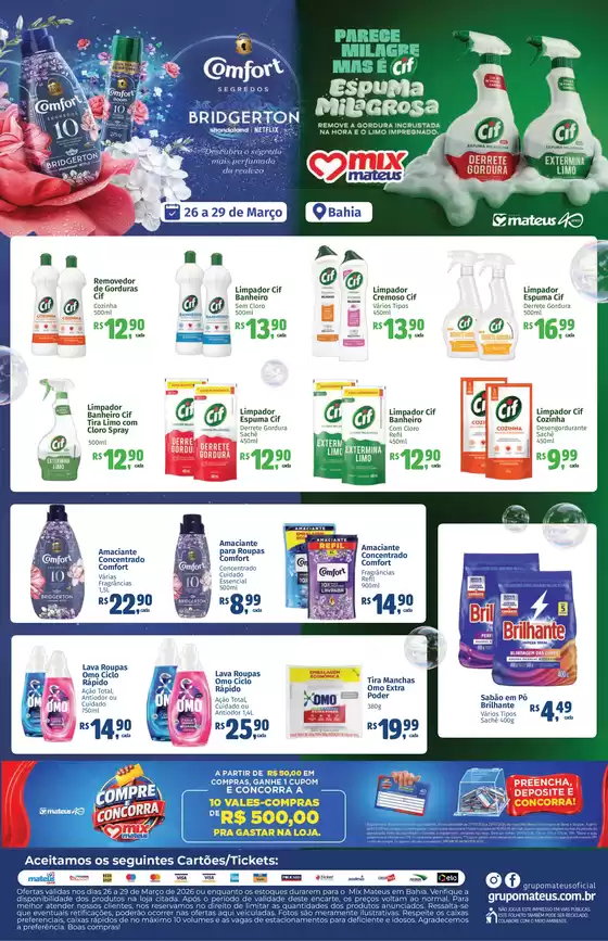 Catálogo Supermercados Mateus em Ciríaco | Unilever | 2026-03-26T00:00:00.000Z - 2026-03-29T00:00:00.000Z