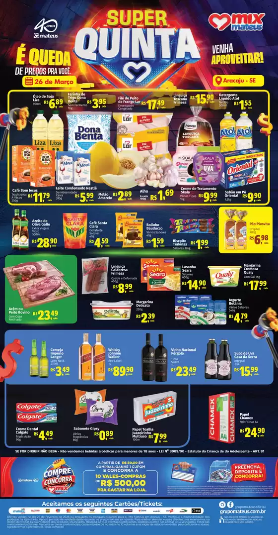 Catálogo Supermercados Mateus em Ciríaco | Super Quinta | 2026-03-26T00:00:00.000Z - 2026-03-26T00:00:00.000Z