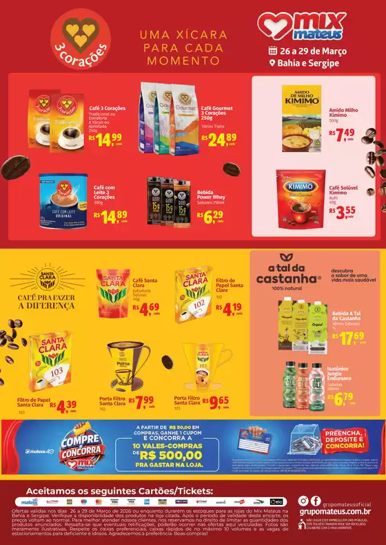 Catálogo Supermercados Mateus em Ciríaco | 3 CORAÇÕES | 2026-03-26T00:00:00.000Z - 2026-03-29T00:00:00.000Z