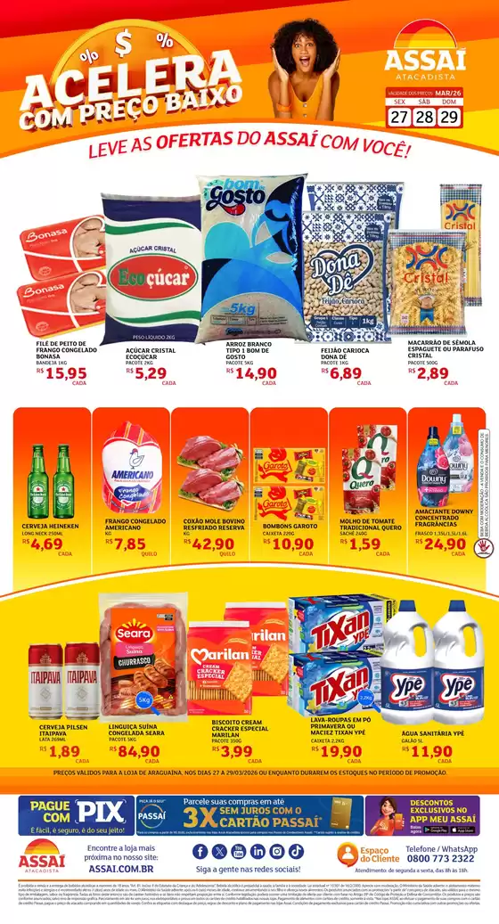 Catálogo Assaí Atacadista em Vacaria | Encarte Assaí Atacadista 45131-813 | 2026-03-27T00:00:00.000Z - 2026-03-29T00:00:00.000Z