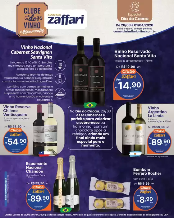 Catálogo Comercial Zaffari em Guarulhos | CLUBE DO VINHO | 2026-03-26T00:00:00.000Z - 2026-04-01T00:00:00.000Z