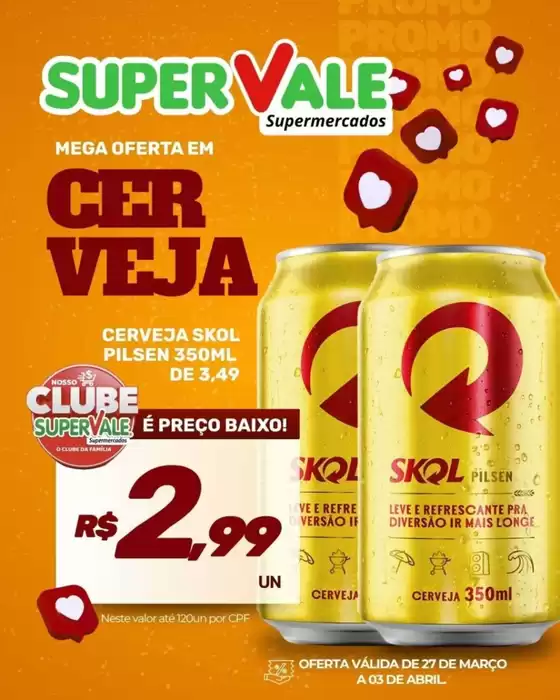 Catálogo Super Vale Supermercados em Betim | Encarte Super Vale Supermercados | 2026-03-27T00:00:00.000Z - 2026-04-03T00:00:00.000Z