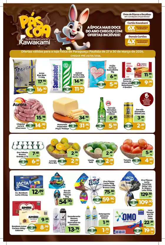 Catálogo Supermercados Kawakami em Betim | Ofertas - Paraguaçu Paulista | 2026-03-27T00:00:00.000Z - 2026-03-30T00:00:00.000Z