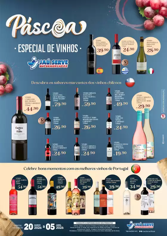 Catálogo Supermercados Jaù Serve em São José dos Campos | Páscoa | 2026-03-30T00:00:00.000Z - 2026-04-05T00:00:00.000Z