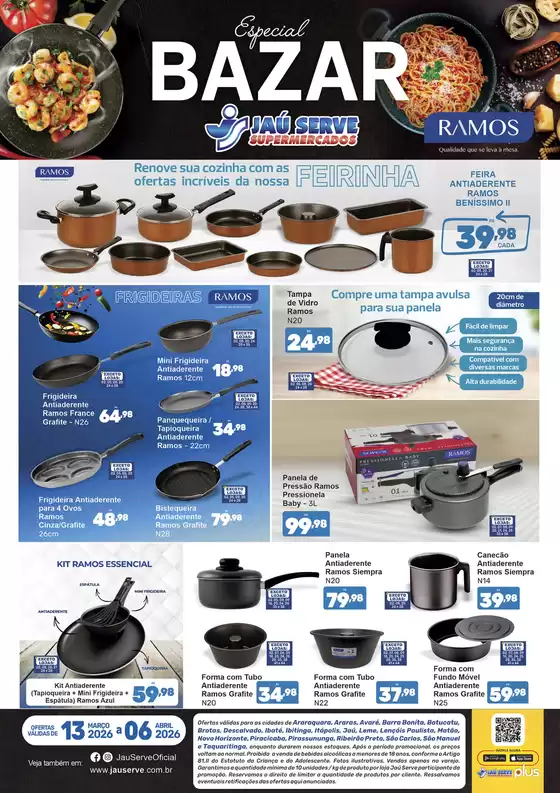 Catálogo Supermercados Jaù Serve em São José dos Campos | Especial BAZAR | 2026-03-30T00:00:00.000Z - 2026-04-06T00:00:00.000Z