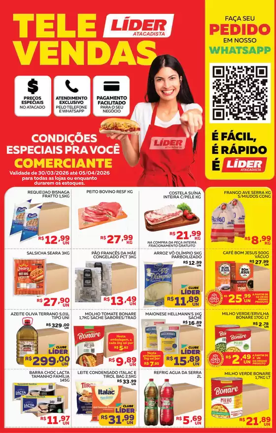 Catálogo Líder Atacadista em Clevelândia | ENCARTE DO COMERCIANTE | 2026-03-30T00:00:00.000Z - 2026-04-05T00:00:00.000Z