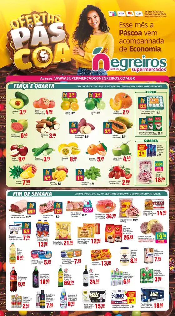 Catálogo Negreiros Supermercados em Clevelândia | Encarte Negreiros Supermercados | 2026-03-31T00:00:00.000Z - 2026-04-05T00:00:00.000Z