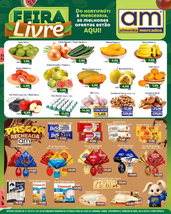 Catálogo Almeida Mercados em Arealva | Feira Livre  | 2026-03-31T00:00:00.000Z - 2026-04-01T00:00:00.000Z