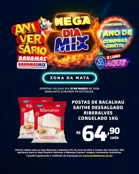 Catálogo Bahamas Supermercados em Arealva |  MEGA DIA MIX | 2026-03-31T00:00:00.000Z - 2026-03-31T00:00:00.000Z
