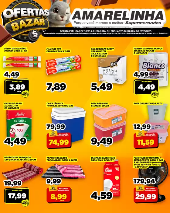 Catálogo Amarelinha Supermercados em Brasília | BAZAR DE OFERTAS | 2026-03-31T00:00:00.000Z - 2026-04-01T00:00:00.000Z