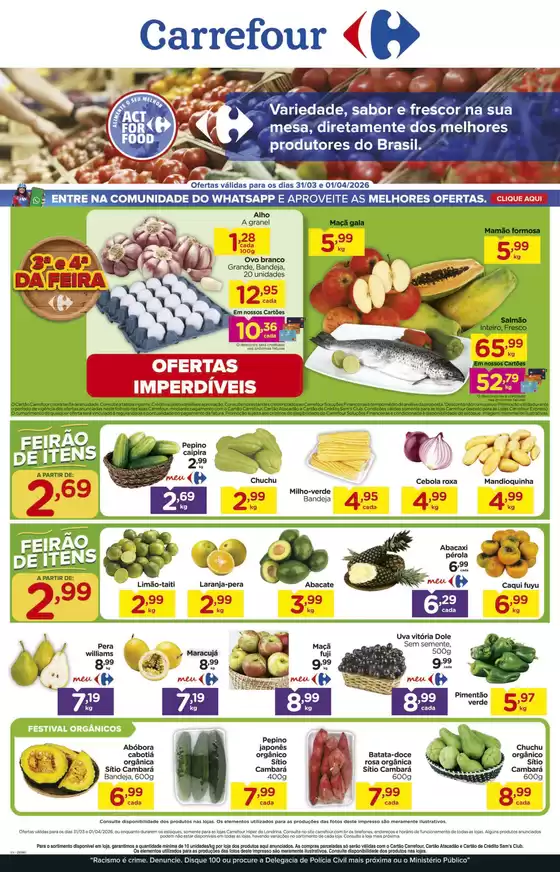 Catálogo Carrefour em Araçatuba | Ofertas exclusivas | 2026-03-31T00:00:00.000Z - 2026-04-01T00:00:00.000Z