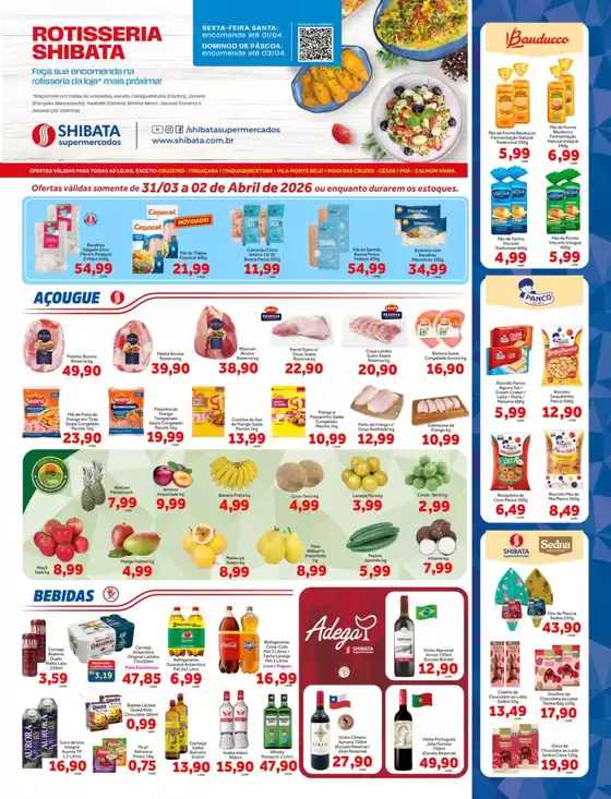 Catálogo Shibata Supermercados em Arapongas | Encarte Shibata Supermercados | 2026-03-31T00:00:00.000Z - 2026-04-02T00:00:00.000Z