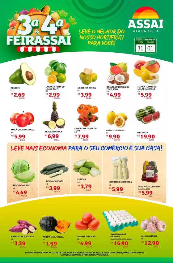 Catálogo Assaí Atacadista em Ipatinga | Encarte Assaí Atacadista 45422-119 | 2026-03-31T00:00:00.000Z - 2026-04-01T00:00:00.000Z