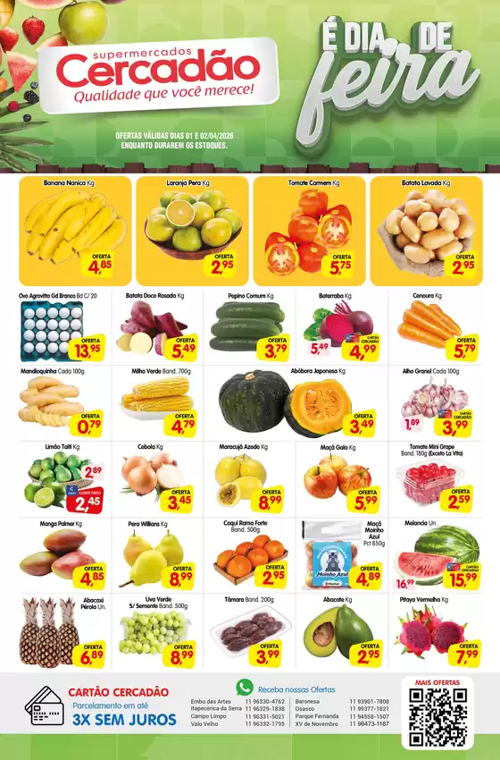Catálogo Cercadão em Carapicuíba | É DIA DE DE feira | 2026-04-01T00:00:00.000Z - 2026-04-02T00:00:00.000Z
