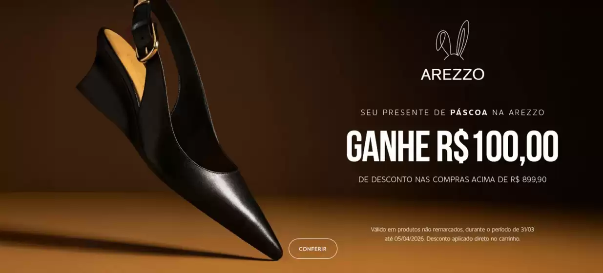 Catálogo Arezzo em Manaus | Ofertas Arezzo | 2026-04-01T00:00:00.000Z - 2026-04-05T00:00:00.000Z