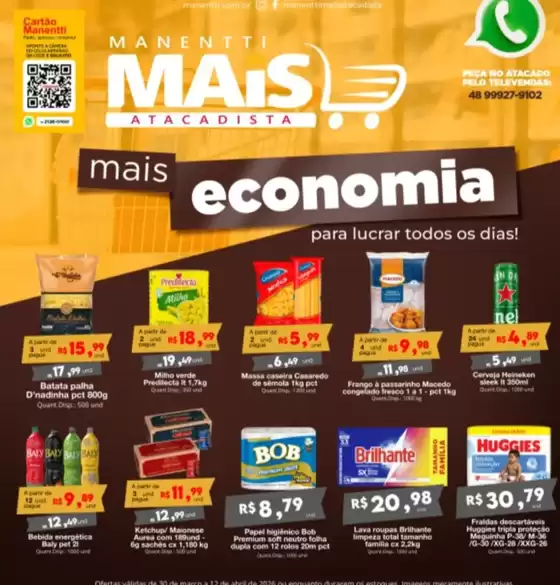 Catálogo Supermercados Manentti em São José dos Campos | mais Economia | 2026-04-01T00:00:00.000Z - 2026-04-12T00:00:00.000Z