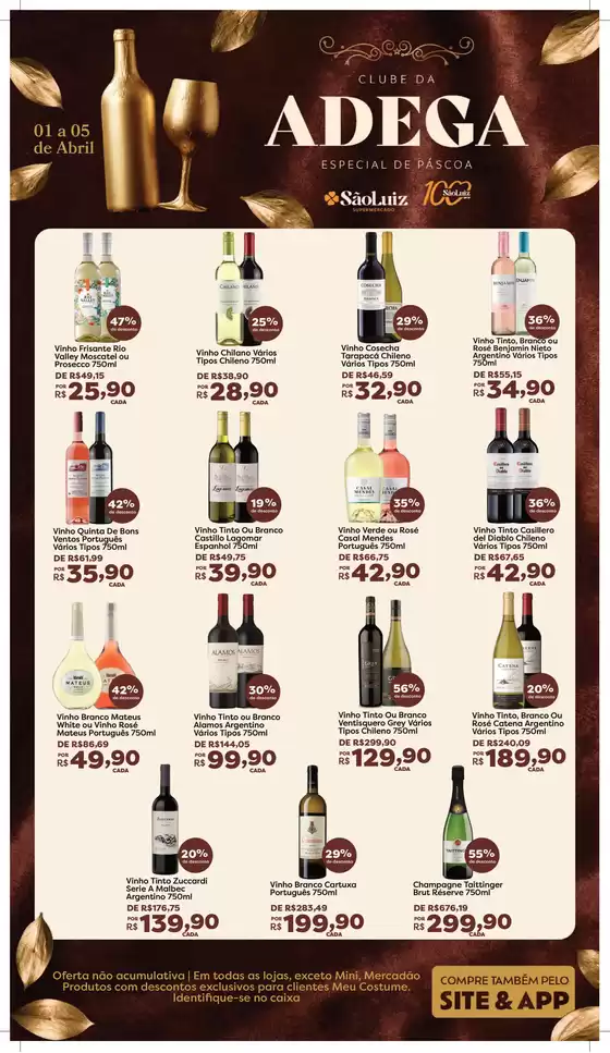 Catálogo Mercadinhos São Luiz em Sorocaba | Clube da Adega | 2026-04-01T00:00:00.000Z - 2026-04-05T00:00:00.000Z