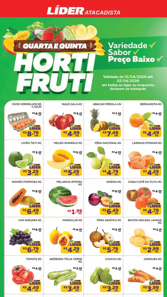 Catálogo Líder Atacadista em Sorocaba | QUARTA E QUINTA DO HORTIFRUTI | 2026-04-01T00:00:00.000Z - 2026-04-02T00:00:00.000Z