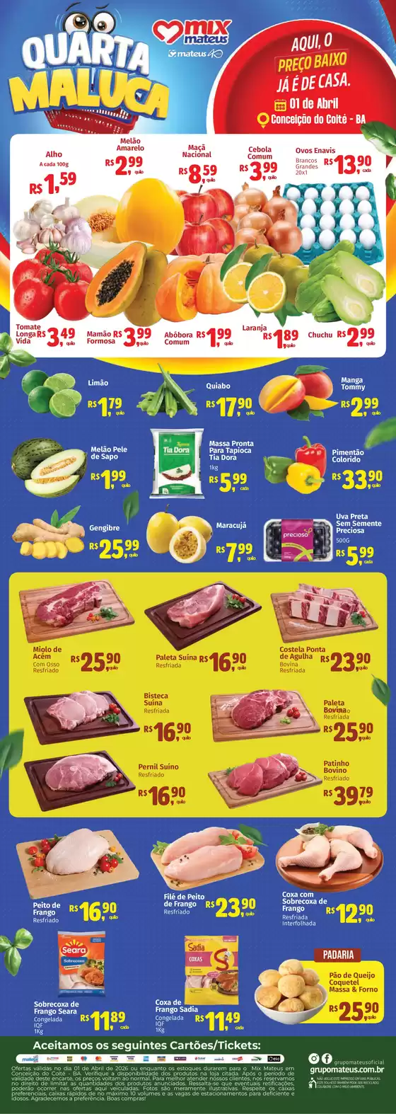 Catálogo Supermercados Mateus em Florianópolis | Quarta Maluca | 2026-04-01T00:00:00.000Z - 2026-04-01T00:00:00.000Z