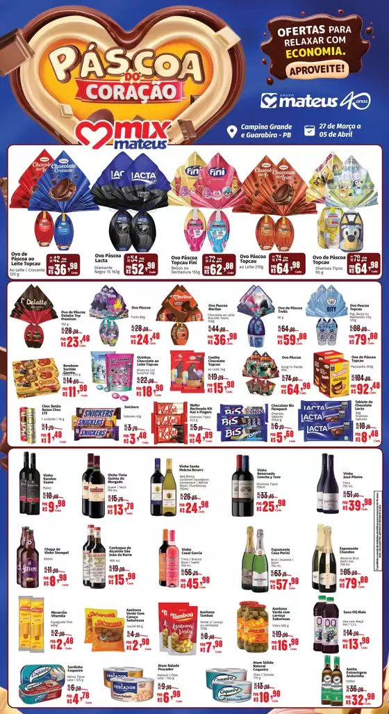 Catálogo Supermercados Mateus em São Vicente | Revista da Páscoa | 2026-04-01T00:00:00.000Z - 2026-04-03T00:00:00.000Z