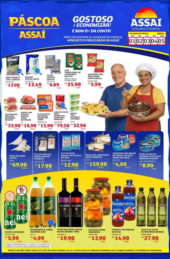 Catálogo Assaí Atacadista | Encarte Assaí Atacadista 45430-712 | 2026-04-01T00:00:00.000Z - 2026-04-05T00:00:00.000Z