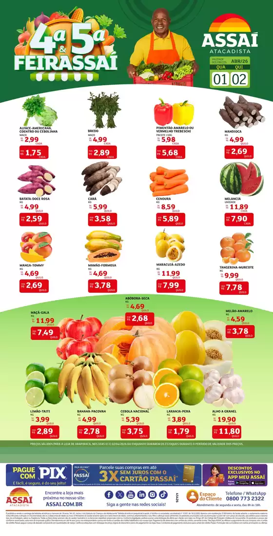 Catálogo Assaí Atacadista em Missão Velha | Encarte Assaí Atacadista 45426-75 | 2026-04-01T00:00:00.000Z - 2026-04-02T00:00:00.000Z