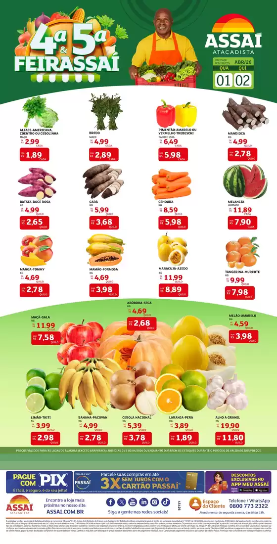 Catálogo Assaí Atacadista em Missão Velha | Encarte Assaí Atacadista 45426-33 | 2026-04-01T00:00:00.000Z - 2026-04-02T00:00:00.000Z