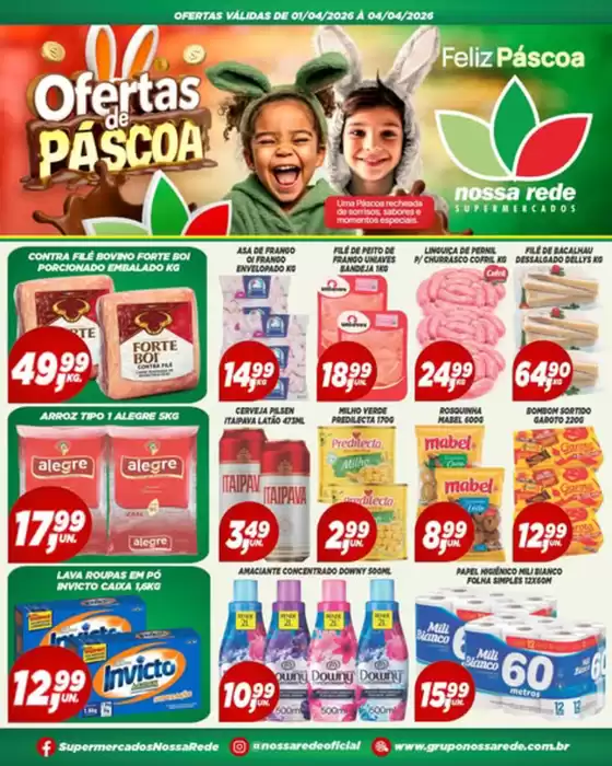 Catálogo Nossa Rede Supermercados em Casa Branca | Páscoa | 2026-04-01T00:00:00.000Z - 2026-04-04T00:00:00.000Z