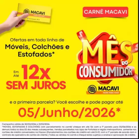 Catálogo Macavi em Santa Bárbara d'Oeste | Encarte Macavi ! | 2026-04-02T00:00:00.000Z - 2026-06-05T00:00:00.000Z