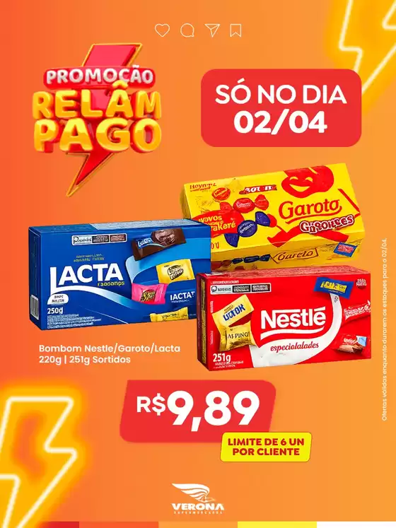 Catálogo Verona Supermercados em Uberaba | Melhores ofertas para compradores econômicos | 2026-04-02T00:00:00.000Z - 2026-04-02T00:00:00.000Z