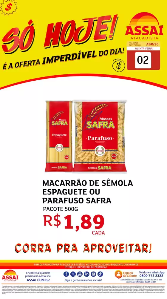 Catálogo Assaí Atacadista em Niterói | Encarte Assaí Atacadista 45783-226 | 2026-04-02T00:00:00.000Z - 2026-04-02T00:00:00.000Z