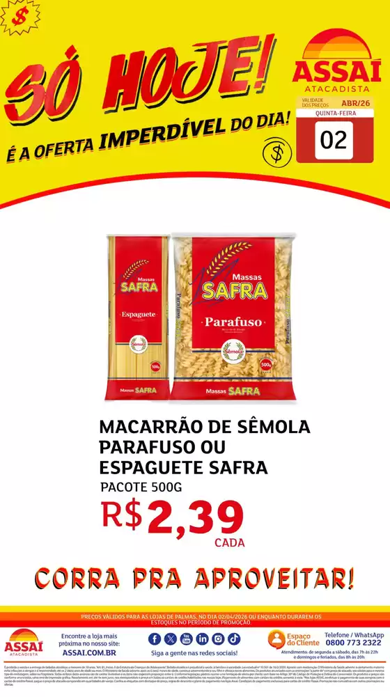 Catálogo Assaí Atacadista em Cacoal | Encarte Assaí Atacadista 45783-115 | 2026-04-02T00:00:00.000Z - 2026-04-02T00:00:00.000Z